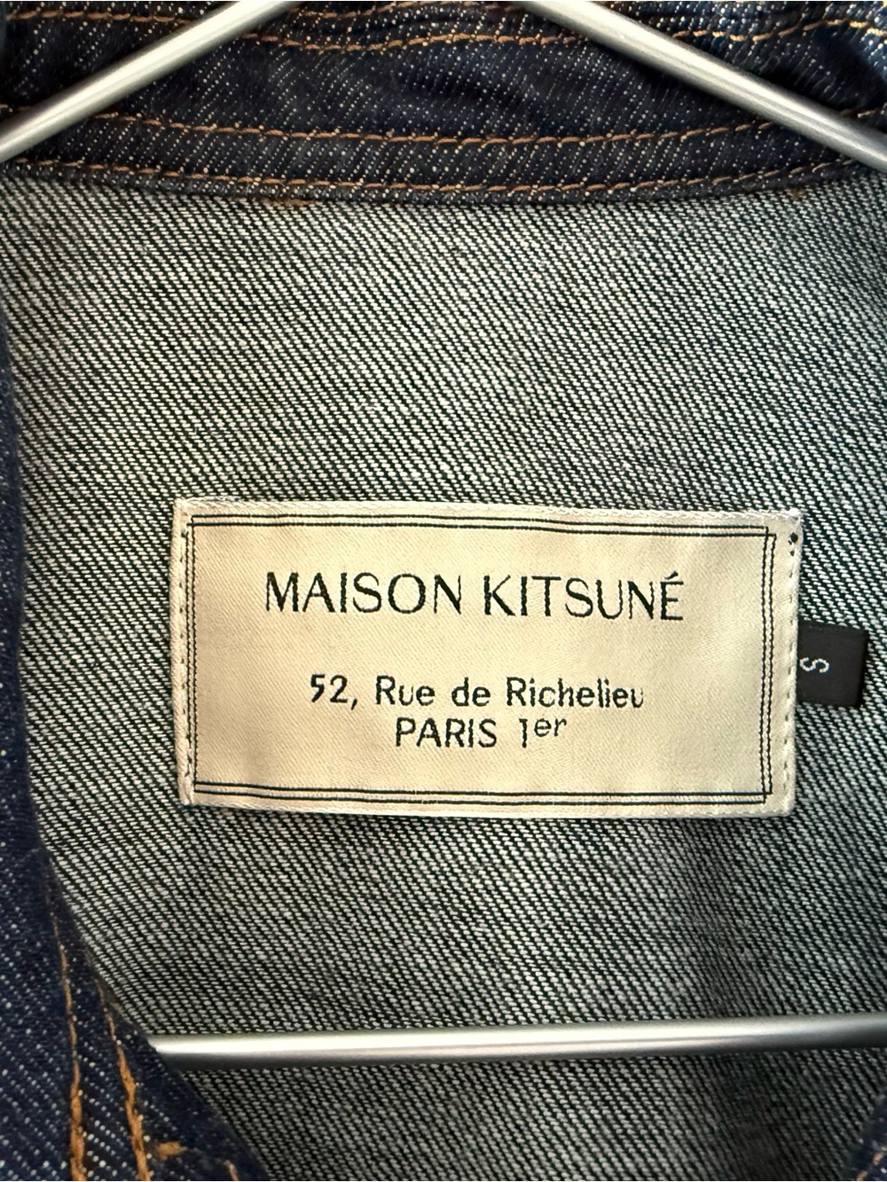 Maison Kitsuné DENIM ARIANNA OVERSIZED JACKET Size S - Picture 4 of 6